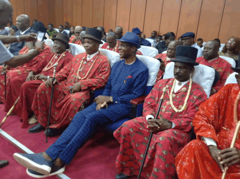 Danile-Kalio's kinsmen also took position to welcome their brilliant son back