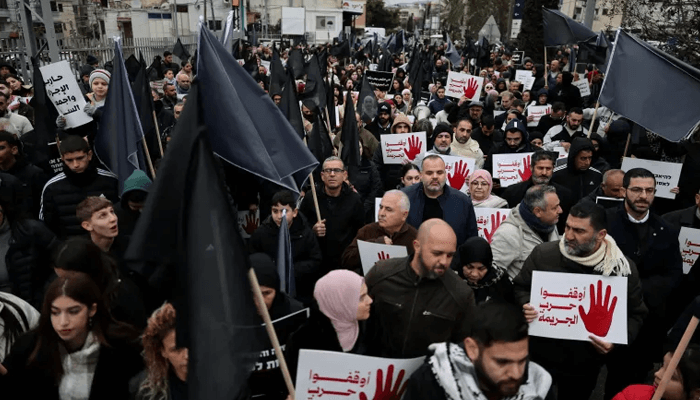 Israeli protesters rally against surge in crime in Arab communities