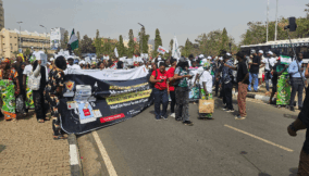 Protest at N’Assembly ahead of Reps emergency session on e-transmission