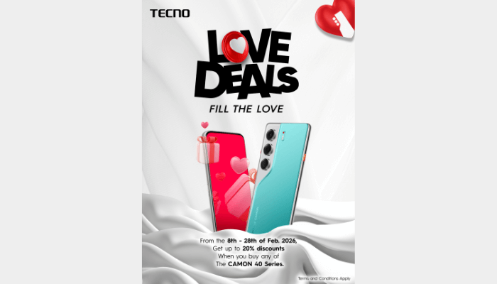 Gift Smart, Get Rewarded: TECNO’s Camon 40 Series Turns Valentine’s Gifting Into a Cashback Win