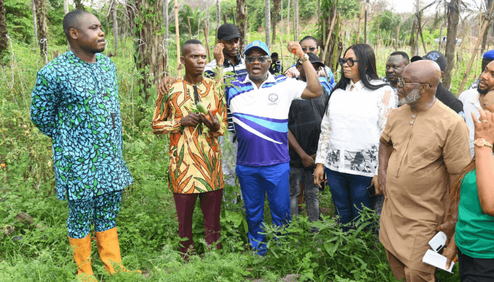 Inspection of agric projects in Niger Delta
