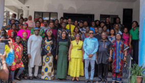 NEPC officials and resource persons with participants at the workshop on certification in PH