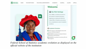 Federal School of Statistics academic evolution as displayed on the official website of the institution