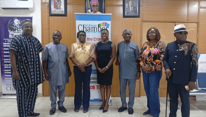 Chinyere Nwoga, PHCCIMA president (3rd from left) with Delane Boakye, Canadian high commissioner in Lagos