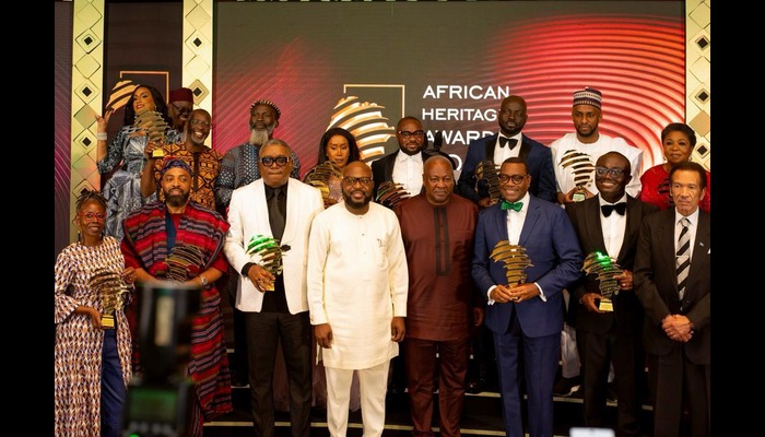 A cross section of recipients of the African Heritage Awards in Ghana