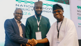 L-R: Managing Director, Remita Payment Services Limited, ‘DeRemi Atanda; Acting Head, Special Duties and Programme Bureau of Public Service Reforms, Abdullahi Abubakar Mohammed; and Director, Africa Govtech, Fortune Toma, during the National GovTech Policy Roundtable held recently in Abuja.