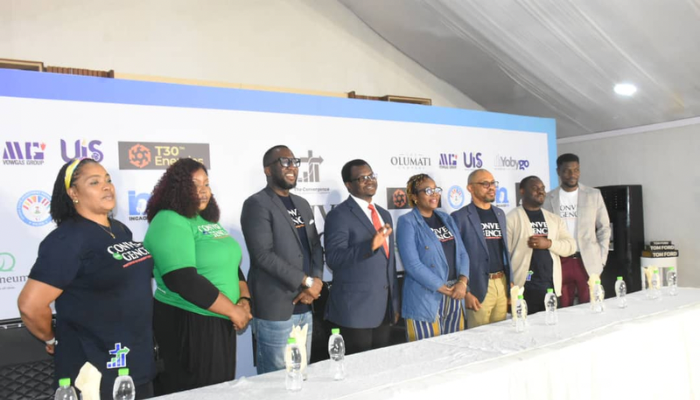 The Convergence Team at the unveiling in Port Harcourt with Convener, Lanre Oluseye (middle in red tie)