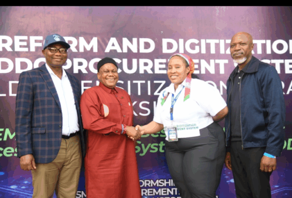 L-R: Anderson Ukeh, NDDC Abia State Office Director; Dimkpa Eruba, Abia State Representative on NDDC board; Inyeka Obioha, Training Consultant; Freeman Okwurakpo, NDDC Assistant Director procurement.