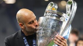 Pep Guardiola UCL trophy