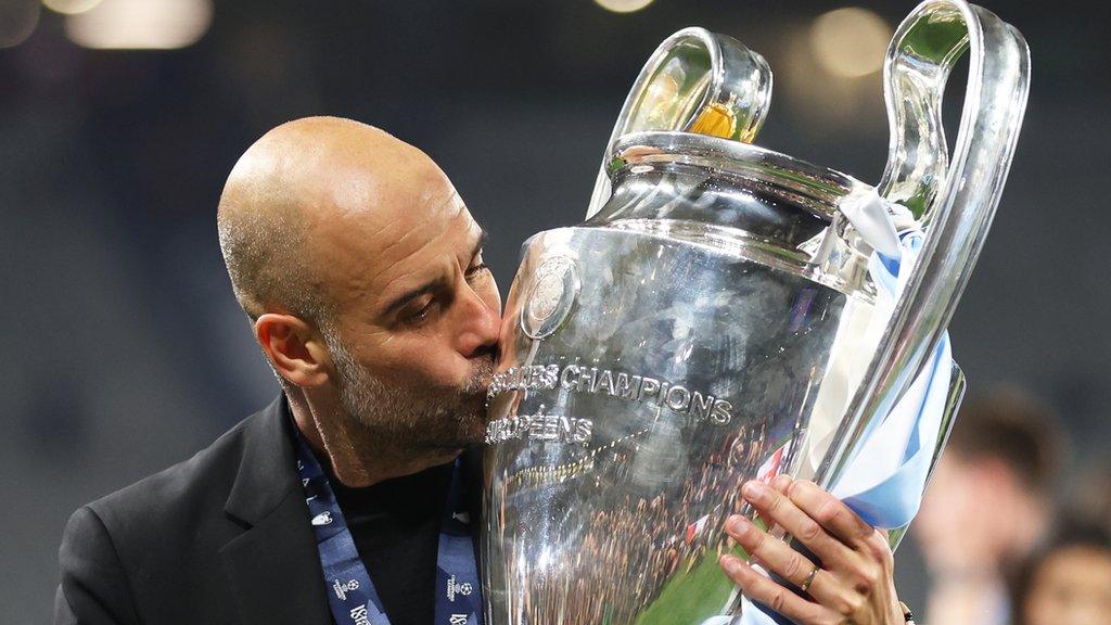 Pep Guardiola UCL trophy