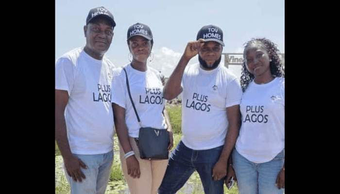 Joseph Ojingba, executive director, Sharon, Chimezie and Lawal Adetomiwa at the site of Plus Lagos