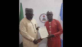 L-R: Tonye Jeminimiema, Speaker, Rivers State Youth Assembly, with Martins Giadom, EMR chairman
