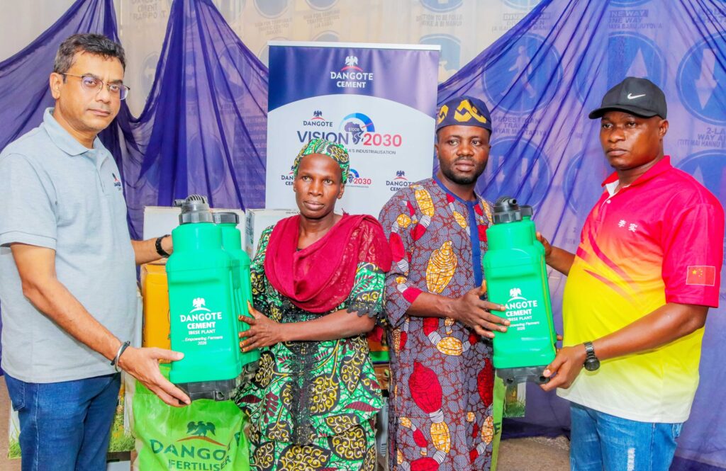 Dangote Cement backs local food production with farm inputs, trains 60 farmers
