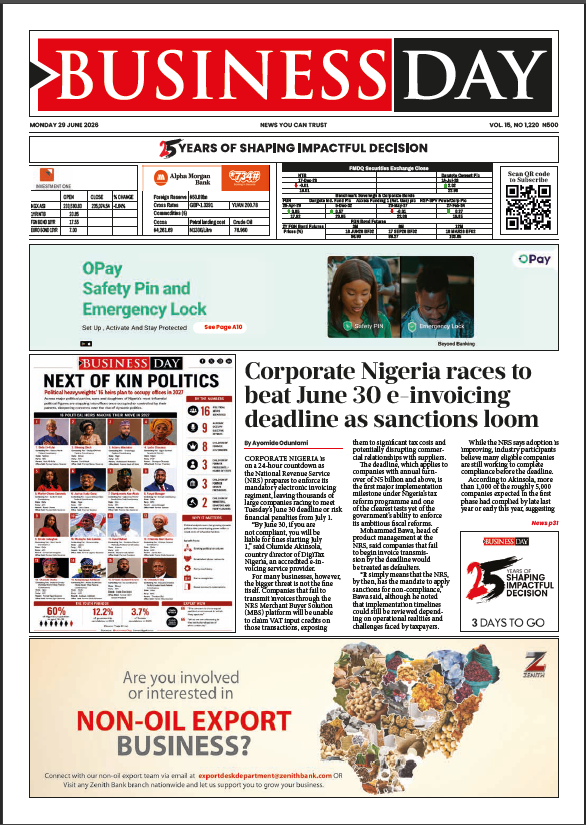 BusinessDay reports on June 29, 2026
