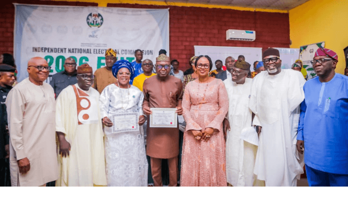 Oyebanji, Afuye receive certificates of return from INEC