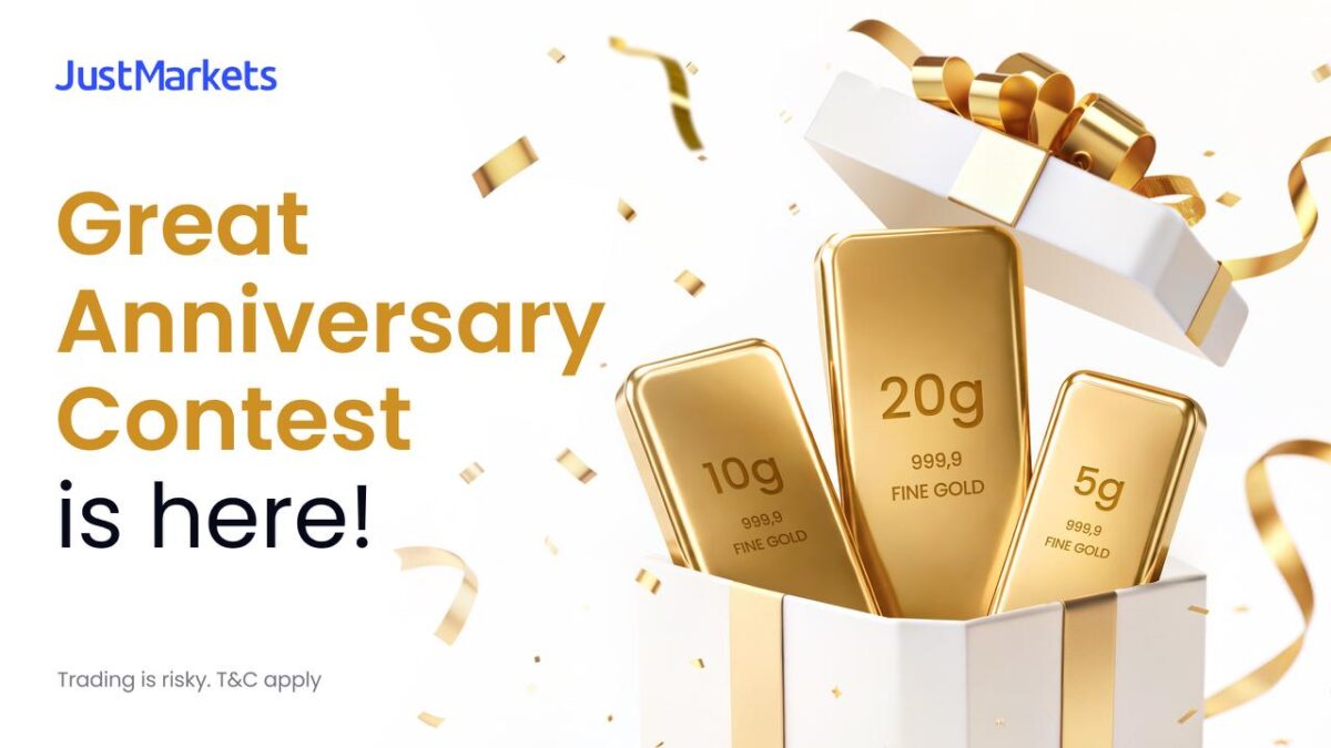 JustMarkets Launches Great Anniversary Contest with $50,000+ Prize Pool and Gold Rewards