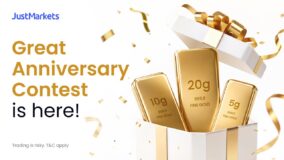 JustMarkets Launches Great Anniversary Contest with $50,000+ Prize Pool and Gold Rewards