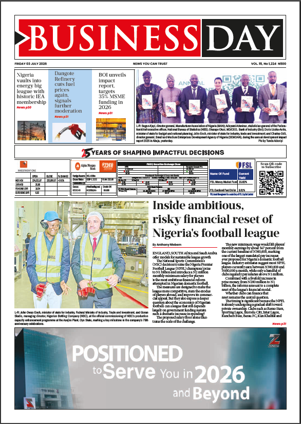 BusinessDay reports on developments from July 3, 2026