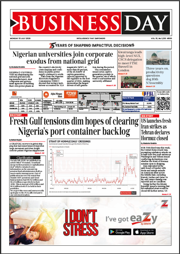 BusinessDay reports on developments from July 13, 2026