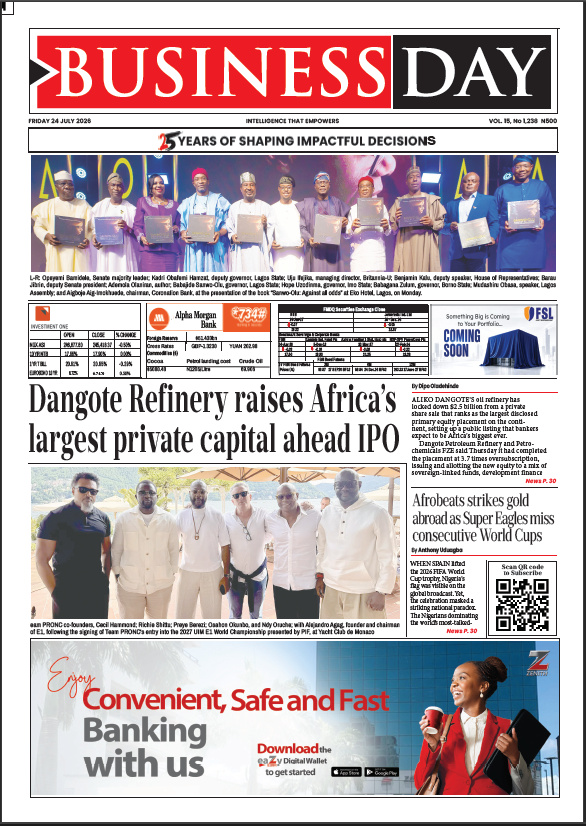 BusinessDay publishes insights on July 24, 2026