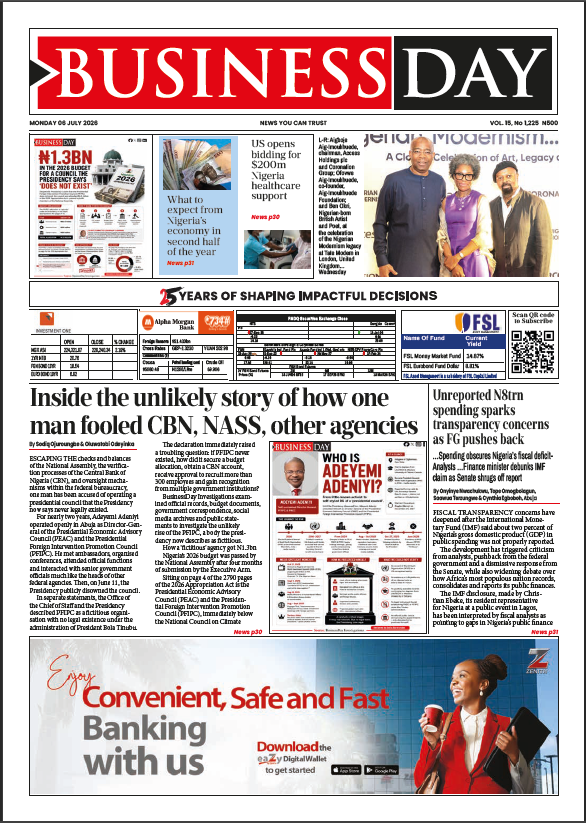 BusinessDay reports on July 7, 2026