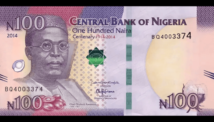 CBN warns against rejection ofstandard N100 note, threatens sanctions 