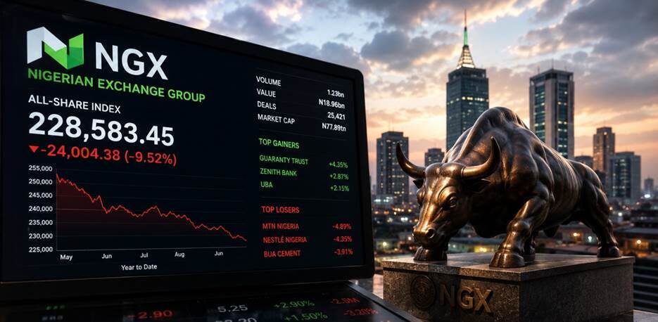 Is the NGX adjusting or reassessing Nigeria's economic recovery?